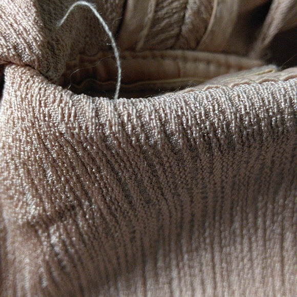 Keepsake Small Butterfly Off Shoulder Blush Pink Textured Mini Dress w/ Pockets - Picture 14 of 15